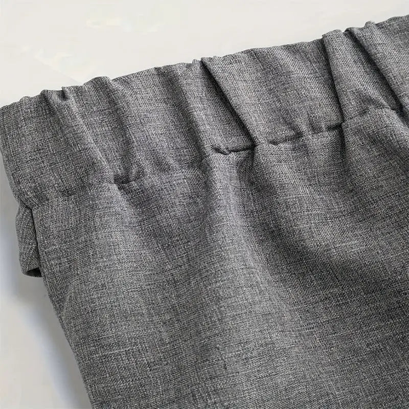 Women's Elegant High-Waisted Wide Leg Pants, Solid Color Button Detail Trousers For Office And Casual Wear Aroundtheworldinarush