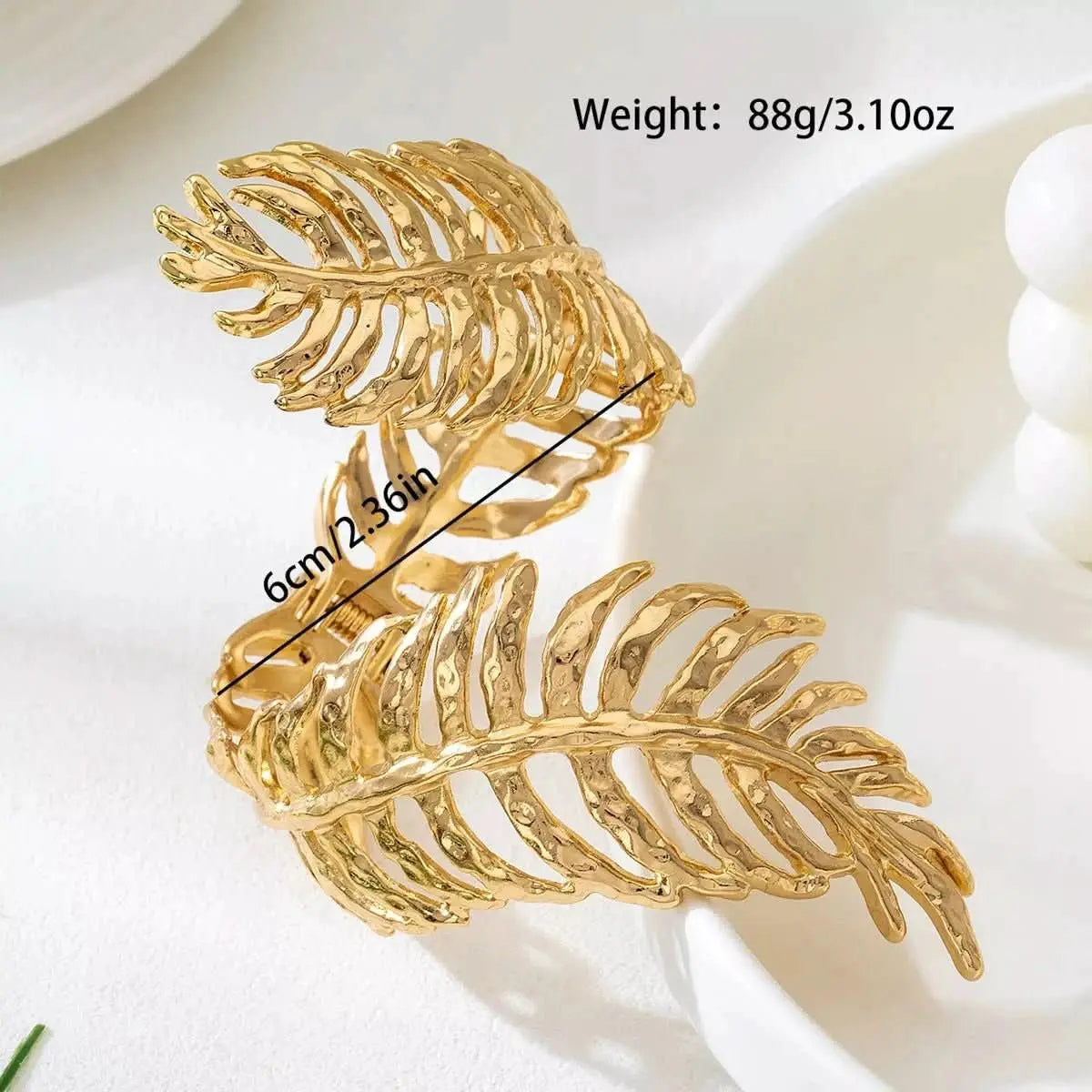 18K Gold - Plated Alloy Leaf Bracelet – travel - inspired by Aroundtheworldinarush