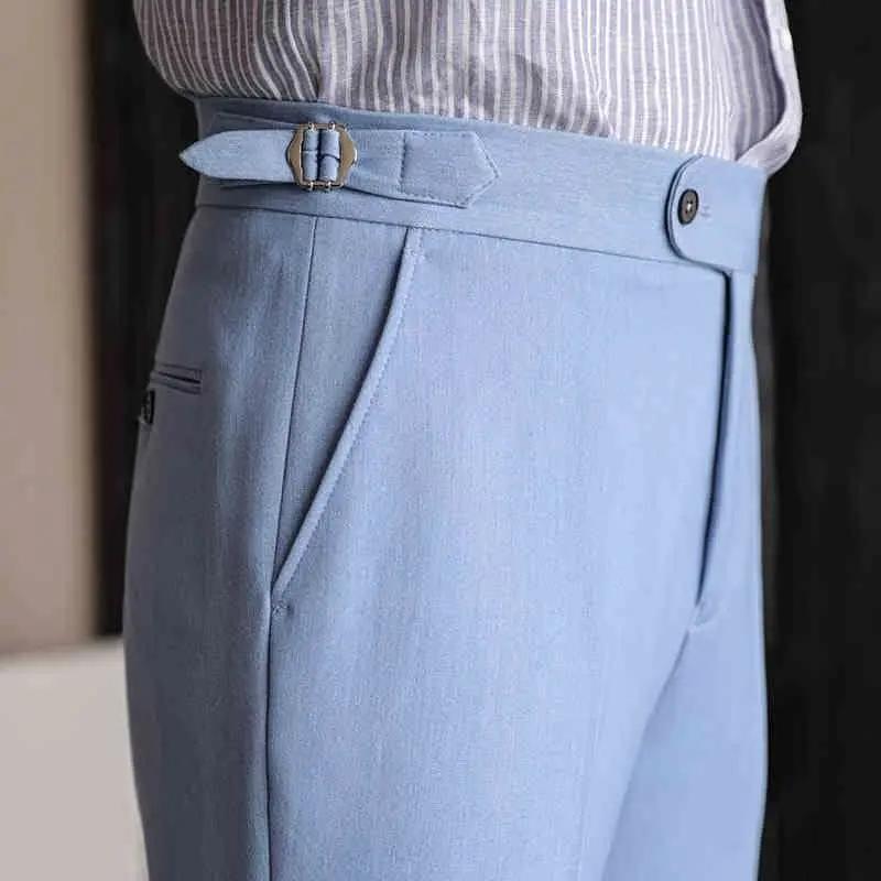Casual High - waisted Men's Non - ironing Elastic Hanging Pants Naples Solid Color Dress Pants – travel - inspired 0 by Aroundtheworldinarush