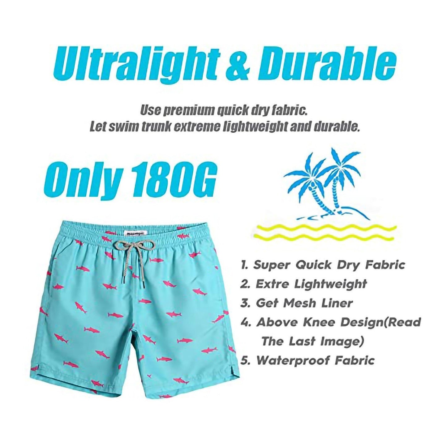 Casual Swimwear Beach Shorts Men โ travel - inspired 4 by Aroundtheworldinarush
