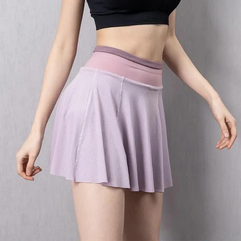 Cloud Hide Women Tennis Skirts Running Golf Badmintion Pantskirt Sports Gym Fitness Shorts Phone Pocket High Waist Sport Skort – travel - inspired 0 by Aroundtheworldinarush