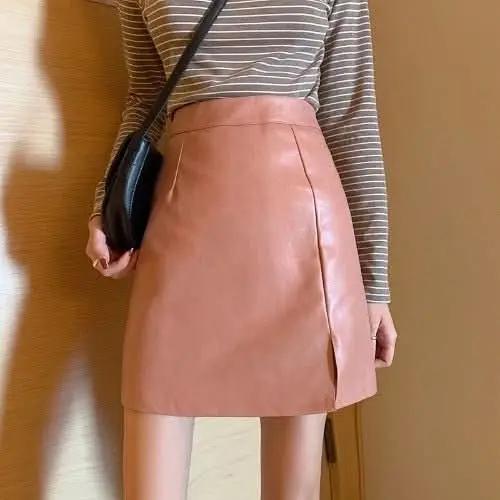 HOT Fashion Women Shiny Leather Skirts Female Solid Bodycon Pencil Short Mini Skirt Woman Zipper High Waist Skirt – travel - inspired 0 by Aroundtheworldinarush