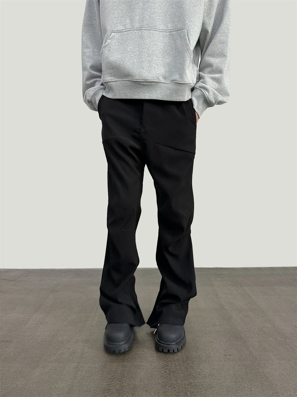 Men's Pleated Three - dimensional Splicing Micro - trumpet Dress Pants – travel - inspired 0 by Aroundtheworldinarush