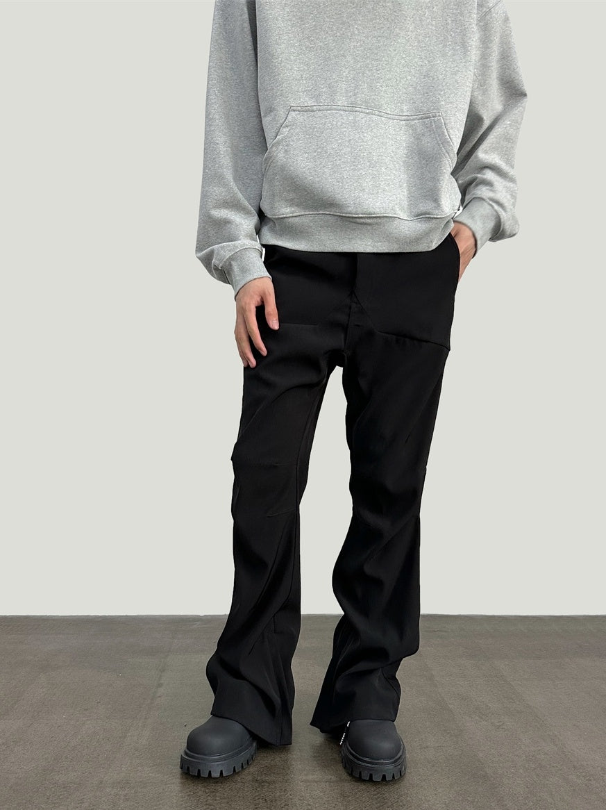 Men's Pleated Three - dimensional Splicing Micro - trumpet Dress Pants – travel - inspired 0 by Aroundtheworldinarush