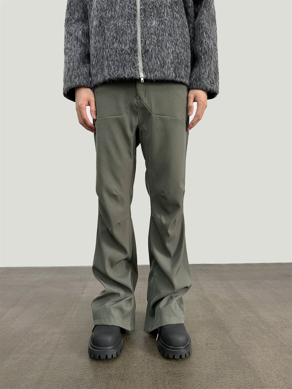 Men's Pleated Three - dimensional Splicing Micro - trumpet Dress Pants – travel - inspired 0 by Aroundtheworldinarush
