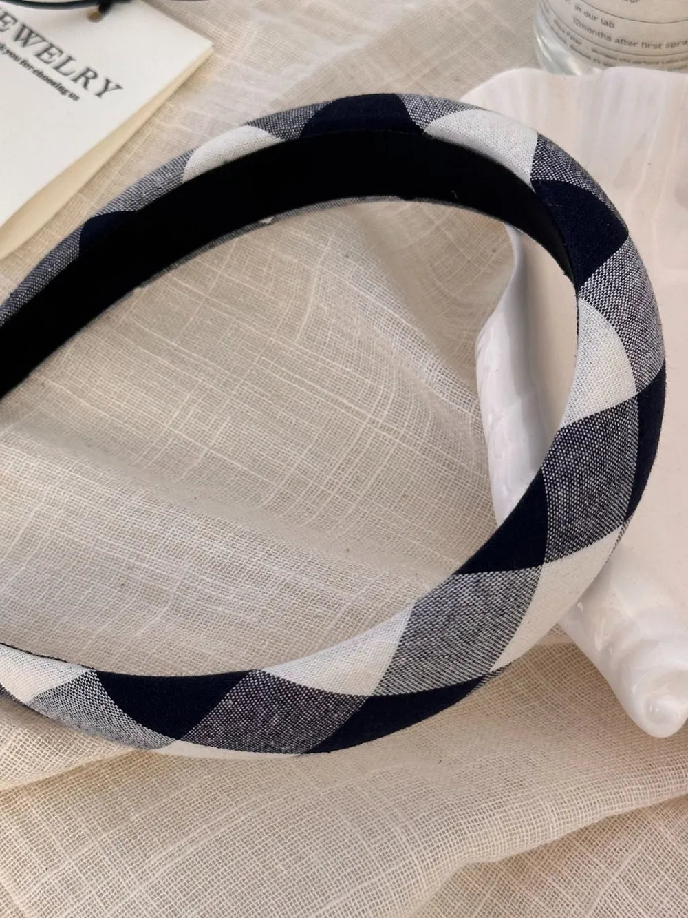 Polyester Plaid Wide Headband – travel - inspired by Aroundtheworldinarush