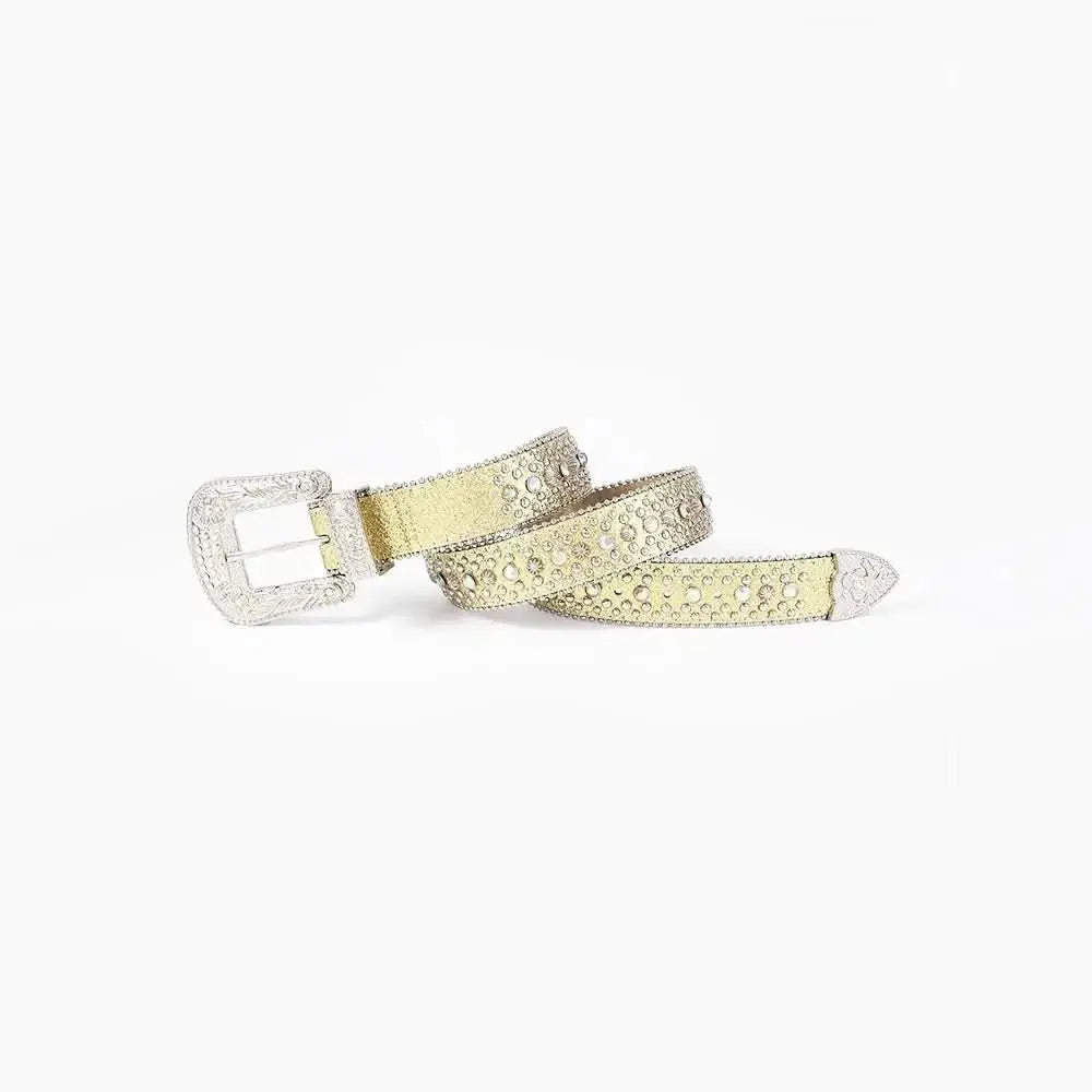 Rhinestone PU Leather Belt – travel - inspired by Aroundtheworldinarush