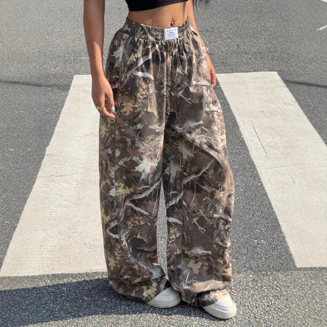 Slimming Casual Pants Hip Hop Retro Street Multi - pocket Camouflage Cargo Pants For Women Y2k Hip - hop Cargo Grunge Baggy Trousers โ travel - inspired 0 by Aroundtheworldinarush