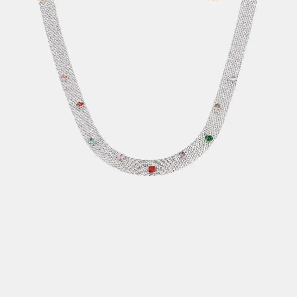 Titanium Steel Zircon Necklace – travel - inspired by Aroundtheworldinarush