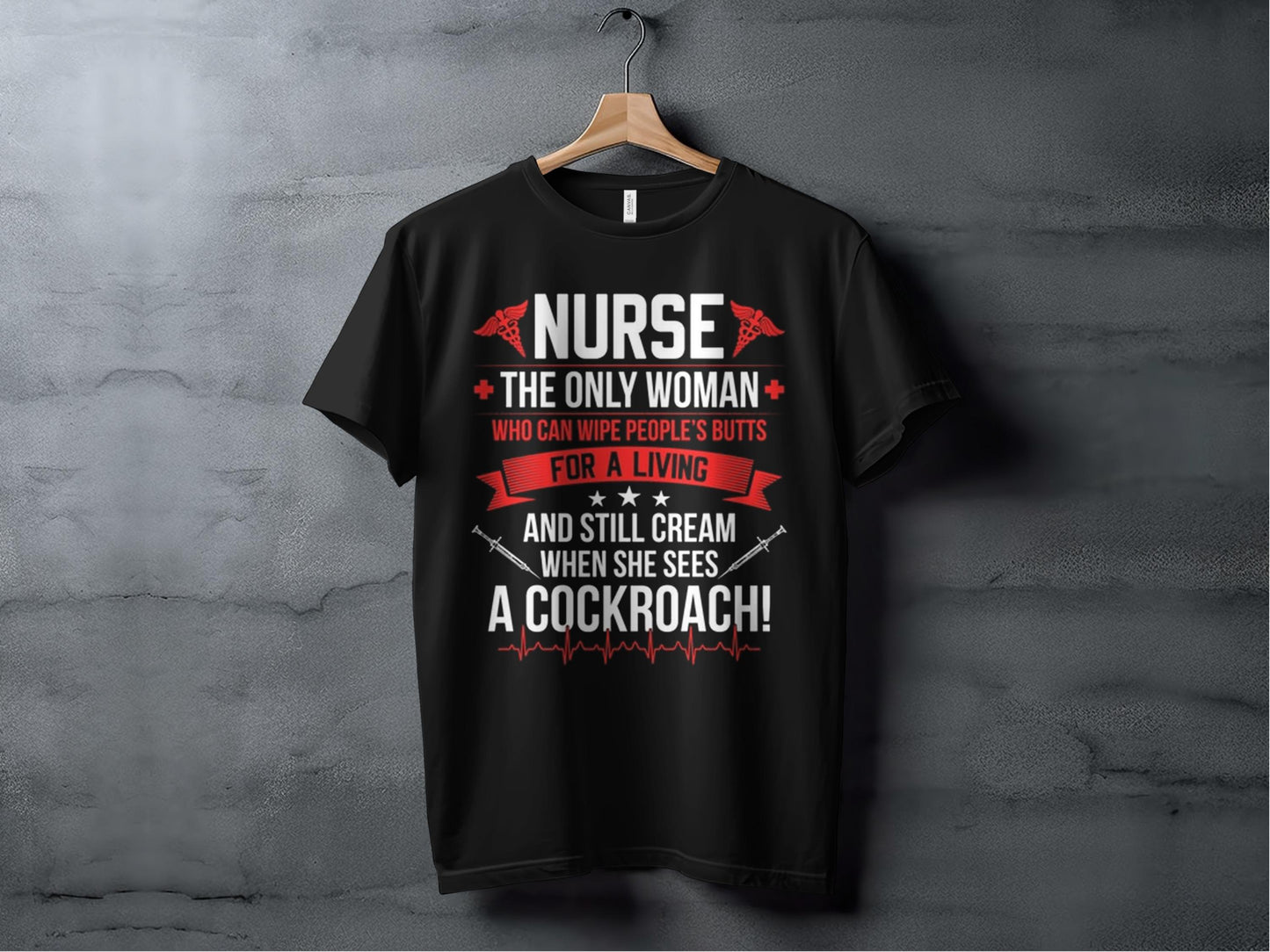 NURSE THE ONLY WOMAN