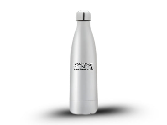 ATWIAR Logo — Skinny Stainless Tumbler (20oz) Aroundtheworldinarush