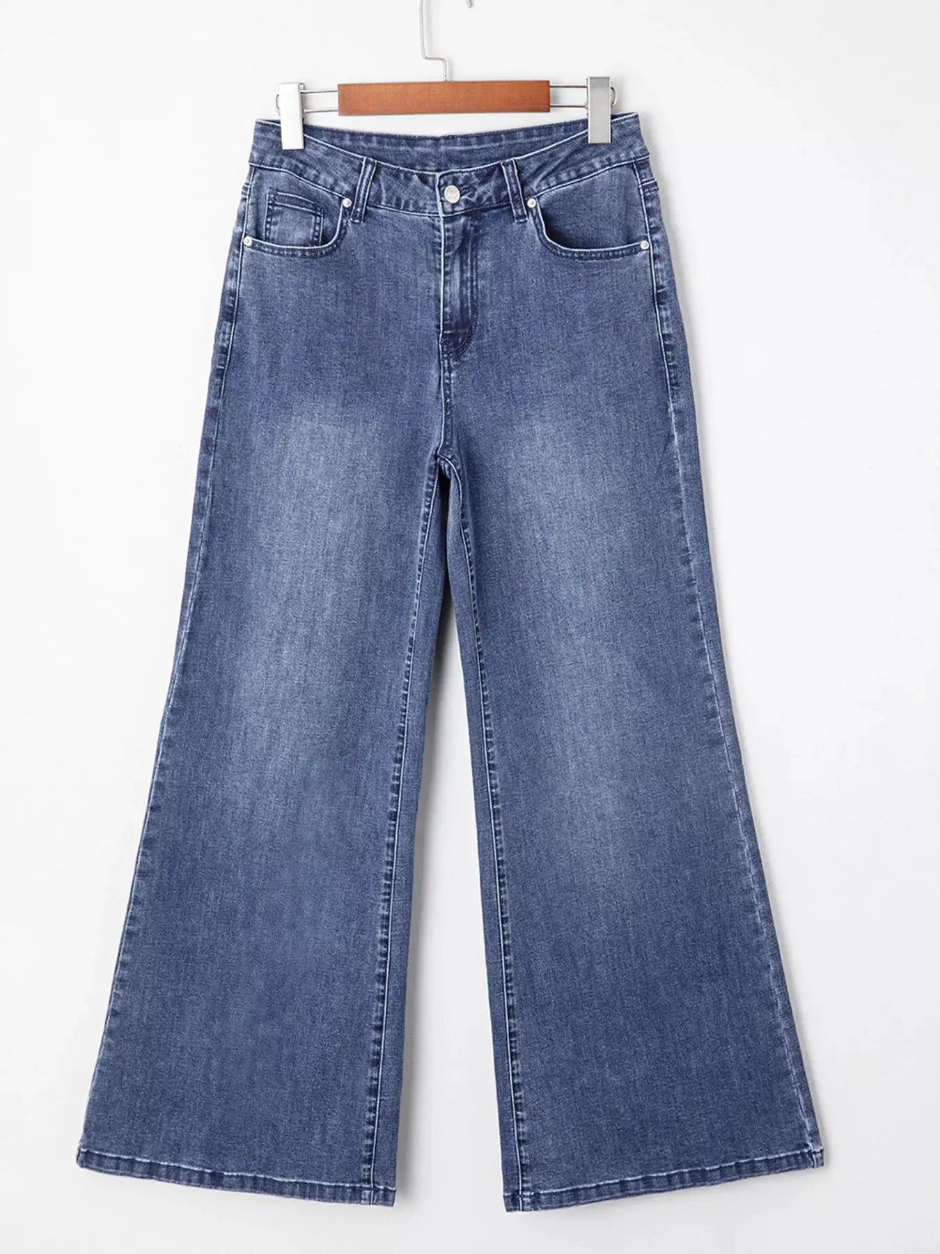 High Waist Button Zip Flare Leg Jeans – travel - inspired by Aroundtheworldinarush
