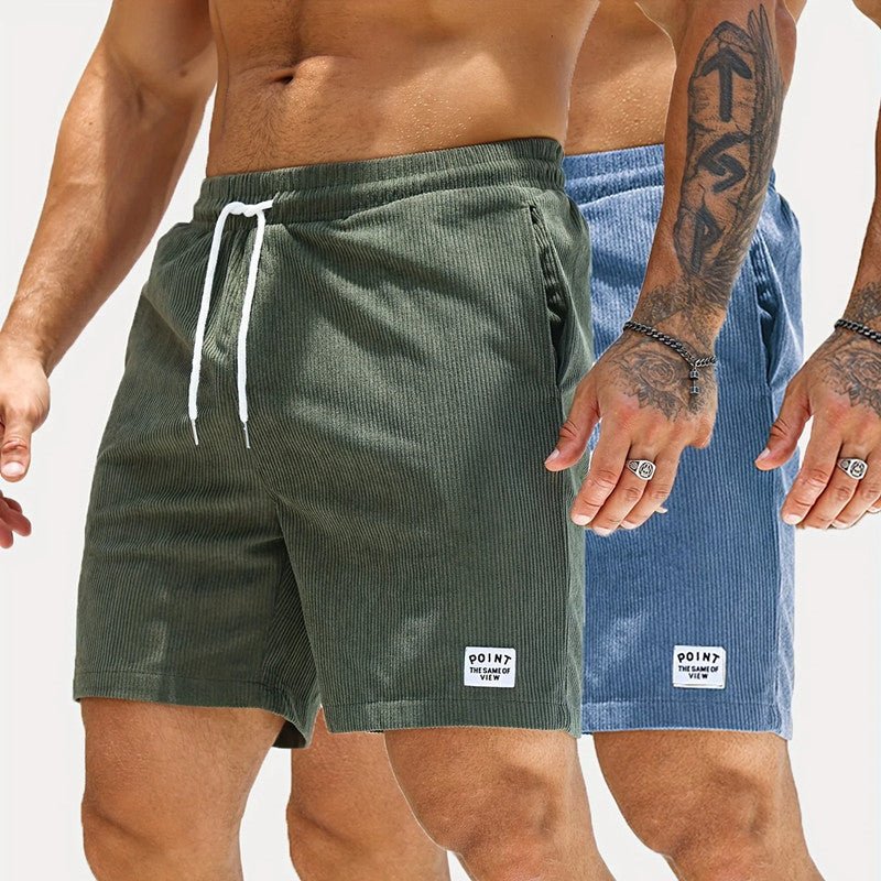 Lace - up Drawstring Shorts Summer Corduroy Sports Short Pants Mens Clothing – travel - inspired 0 by Aroundtheworldinarush