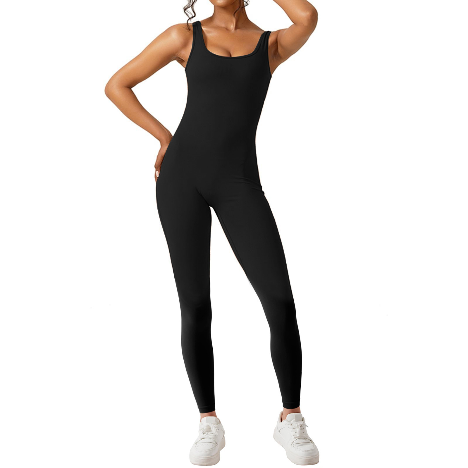 stylish women flare yoga jumpsuit outfit