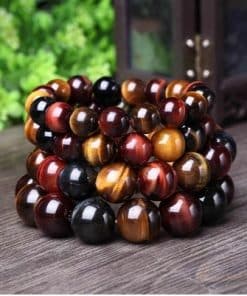 Tiger Eye Bracelet Natural Crystal Stone Buddha Bead Bracelet
