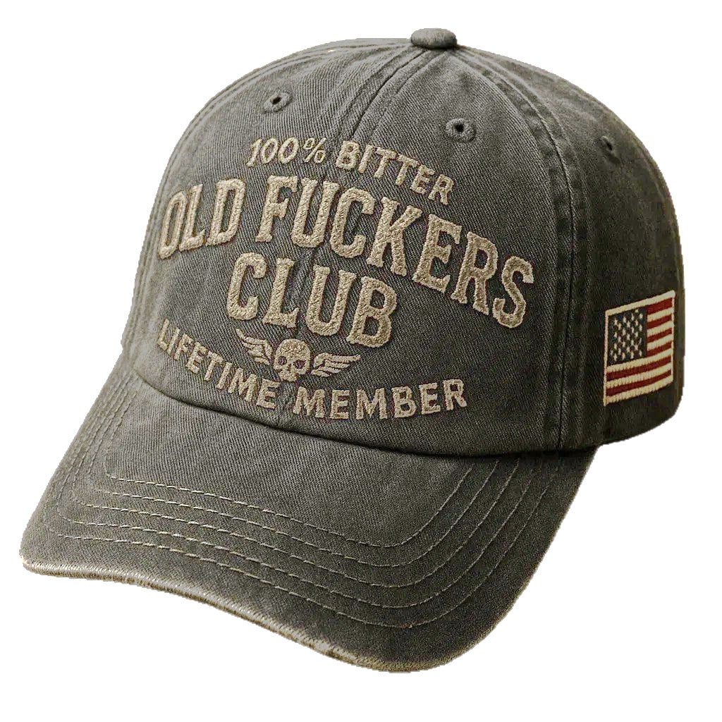 Vintage Pure Cotton Embroidered Baseball Cap From The Old Guys Club - Image 2