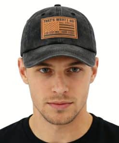 I FIX Black Hat For Men Women, Adjustable Embroidered Wash Cotton Baseball Cap