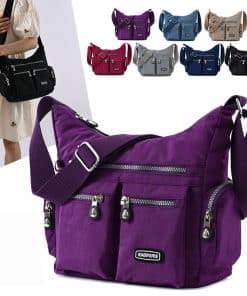 Women Shoulder Bags Multiple Pockets Waterproof Crossbody Bags