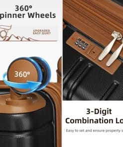 3 in 1 multifunctional travel suitcase white large capacity rolling travel suitcase luggage travel storage suitcase with wheels durable travel luggage suitcase modern white travel suitcase luggage