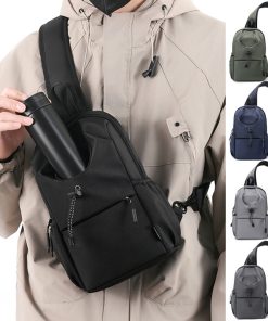 Men's Oxford Cloth Splash-proof Shoulder Crossbody Chest Bag