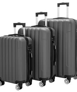 Vertical 3-in-1 Swivel Wheel With Handle Trolley Case 20in 24in 28in ABS Aluminum Alloy Trolley Classic Color - Dark Gray