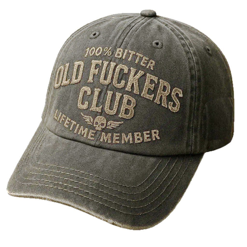 Vintage Pure Cotton Embroidered Baseball Cap From The Old Guys Club - Image 6