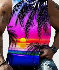 Full Printed Vest Made Of Polyester Material