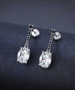 All-match Oval Zircon Copper-plated Earrings