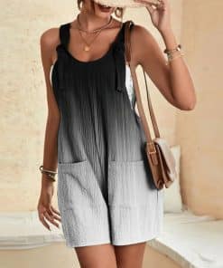 Printed Casual Fashion Suspenders Pants Women
