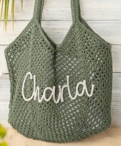 Hollow-out Knitted Tote Bag For Women