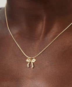 Bow Necklace Female Personality Golden Clavicle Chain Fashion All-match