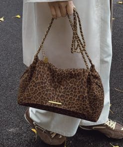 Sleek, Versatile High-capacity Trendy Leopard-print Shoulder Bag