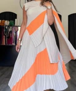 Two-piece Shawl Irregular Top Long Elastic Waist Large Swing Skirt Suit