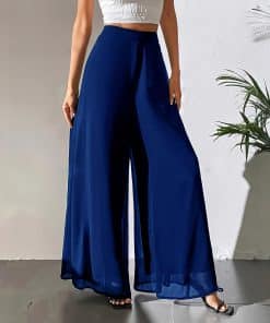 Casual Chiffon Wide-leg Pants Loose Trousers