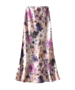 Fashionable Chic Figure-flattering Mid-length High-waist Skirt