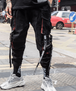 Multi pocket cargo harem trousers for men