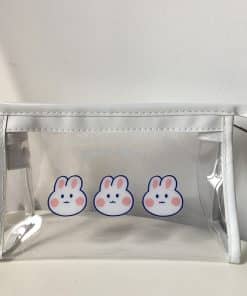Clear transparent travel toiletry and makeup bag for airport security