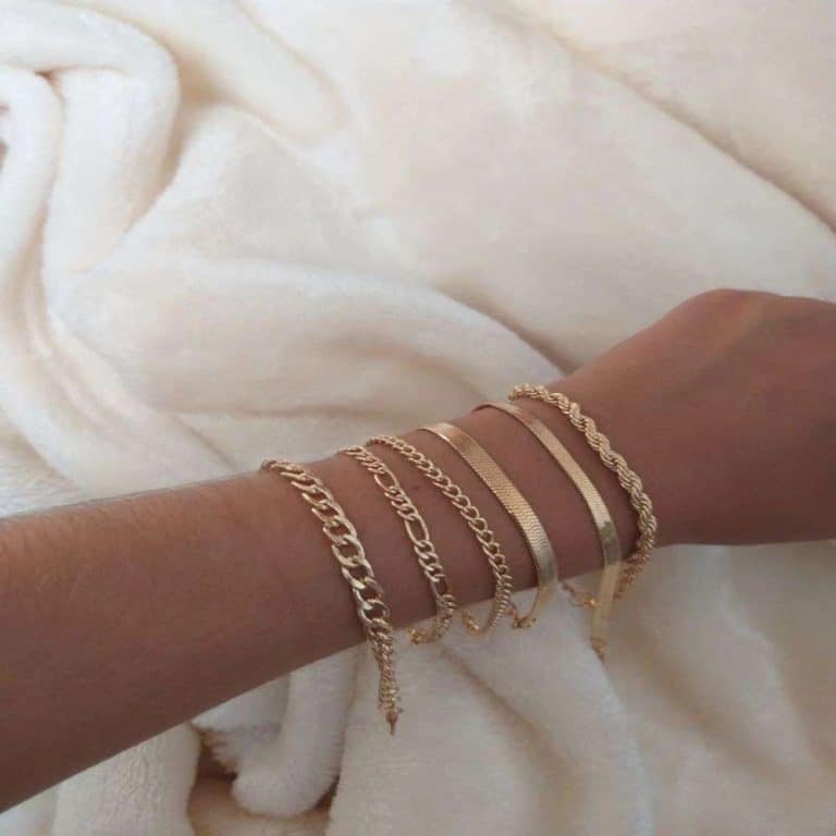 Multi-layer fine chain metal bracelet