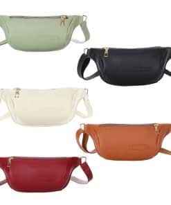 Women's PU leather belt bag fanny pack for travel