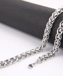 Stainless steel O-link chain necklace
