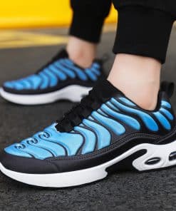 Men's color blocked lace up air cushion sneakers