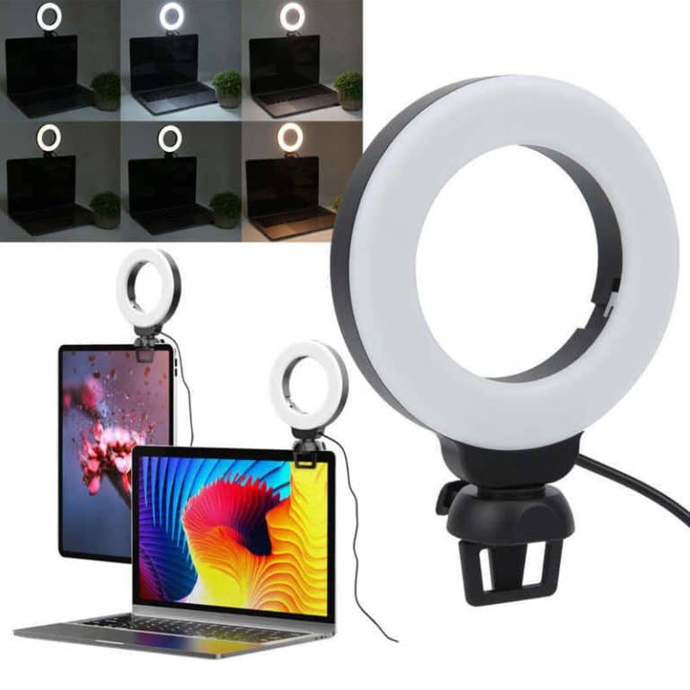 Video Conference 4 Inch Fill Light Computer Live Photography Light LED Selfie Light USB Powered Round Camera Lamp Dimmable L
