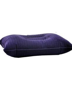 Inflatable U-shaped travel neck pillow that packs down small