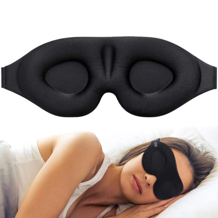 3D contoured blackout sleep eye mask for flights