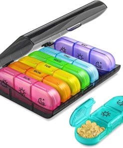 Weekly seven day pill organiser case for travel