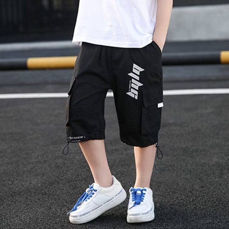 Loose printed cargo shorts for men
