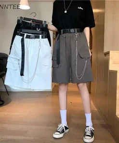 Lightweight summer cargo trousers for women