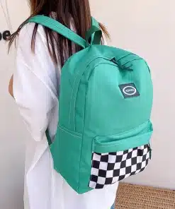 Lightweight plaid daypack rucksack for travel