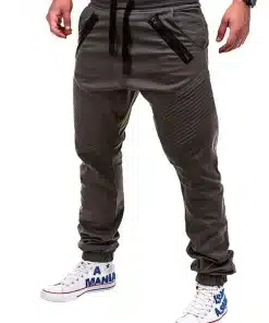 Low waist drawstring harem trousers for men
