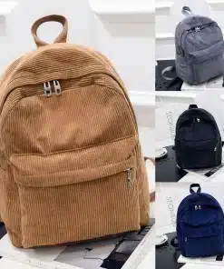 Casual corduroy backpack daypack for travel
